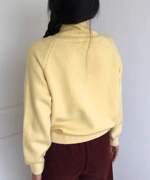 Miniministore(ミニミニストア)の「くるみボタンハイネックニットカーディガン(ニット/セーター・レディース・アイボリー/ライトイエロー/ワインレッド/ブルーグリーン/ダークグレー/ライトグレー/ブラック・FREE)」の19枚目の写真