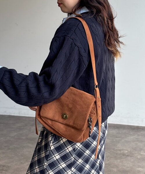 U.S. POLO ASSN.（ユーエスポロアッスン）の「フェイクレイヤードケーブルニットポロ（ニット/セーター・レディース・グレー/ネイビー/アイボリー・FREE）」の13枚目の写真