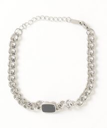 SILVER BULLET | 『SBLTR』ユニセックス スクエアプレート喜平キューバブレスレット(ブレスレット)