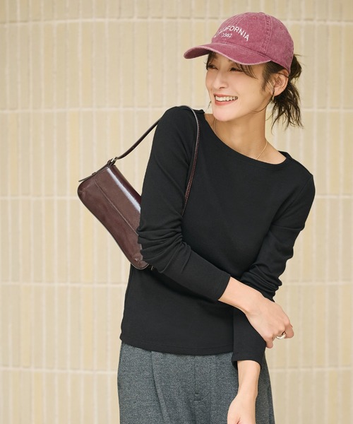 coca(coca)(コカ)の「ボートネックロングTシャツ(Tシャツ/カットソー・レディース・ブラック/ホワイト/グレー・XL/S/M/L)」の21枚目の写真
