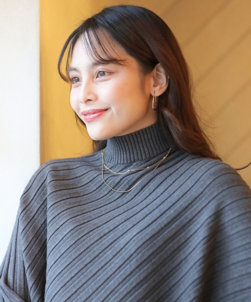 Ehre style(エーレスタイル)の「ゆるさが癖になる、ひとクセニット(ニット/セーター・レディース・ブラック/グレー/アイボリー・FREE)」の18枚目の写真