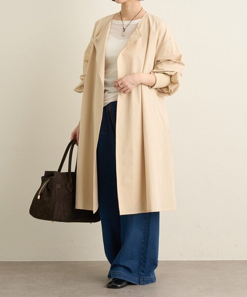 Omekashi（オメカシ）の「袖リブライトトレンチコート（トレンチコート・レディース・ベージュ/ブラック・FREE）」の18枚目の写真
