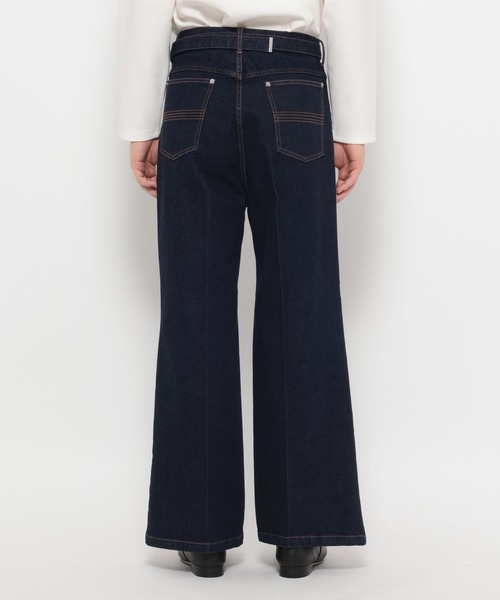 HARE（ハレ）の「【SET UP対応】ベルテッド2タックデニムパンツ(HARE)（デニムパンツ・メンズ・ネイビー/ブラック/ホワイト・MEDIUM/SMALL）」の14枚目の写真