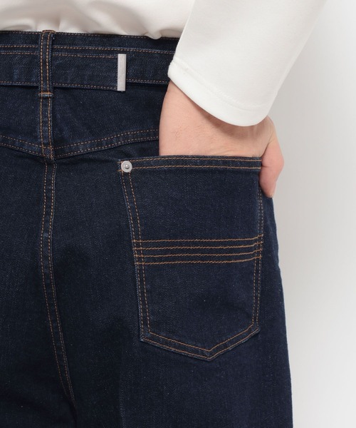 HARE（ハレ）の「【SET UP対応】ベルテッド2タックデニムパンツ(HARE)（デニムパンツ・メンズ・ネイビー/ブラック/ホワイト・MEDIUM/SMALL）」の19枚目の写真