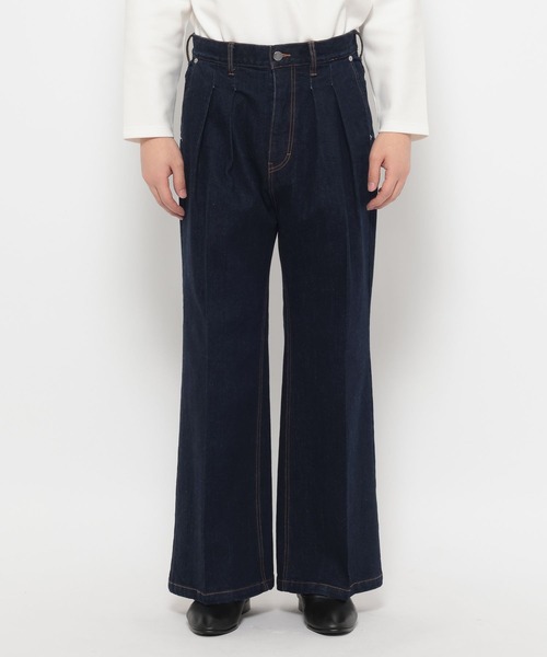 HARE（ハレ）の「【SET UP対応】ベルテッド2タックデニムパンツ(HARE)（デニムパンツ・メンズ・ネイビー/ブラック/ホワイト・MEDIUM/SMALL）」の20枚目の写真