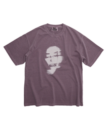 Fade Face Tee (Pigment Dyed) - Ash Purple
