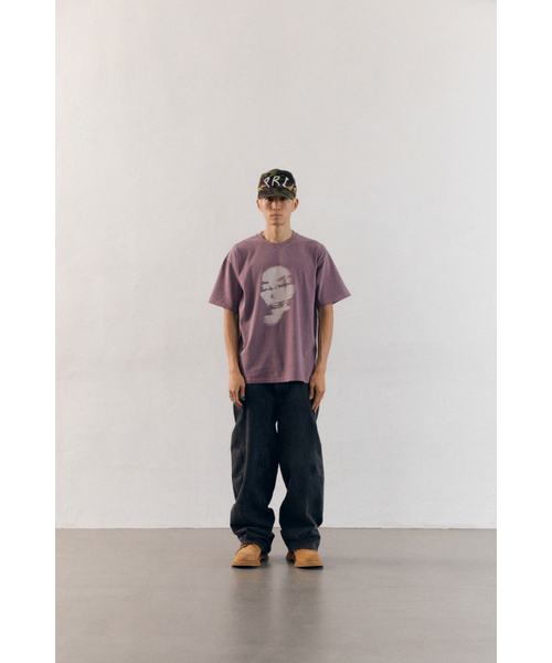 PRIVATE NEIGHBORS（プライベートネイバーズ）の「Fade Face Tee (Pigment Dyed) - Ash Purple（Tシャツ/カットソー・メンズ・その他・LARGE）」の3枚目の写真