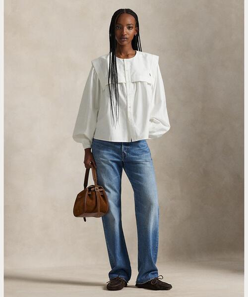 ビブ コットン オックスフォード シャツ（シャツ/ブラウス）｜POLO