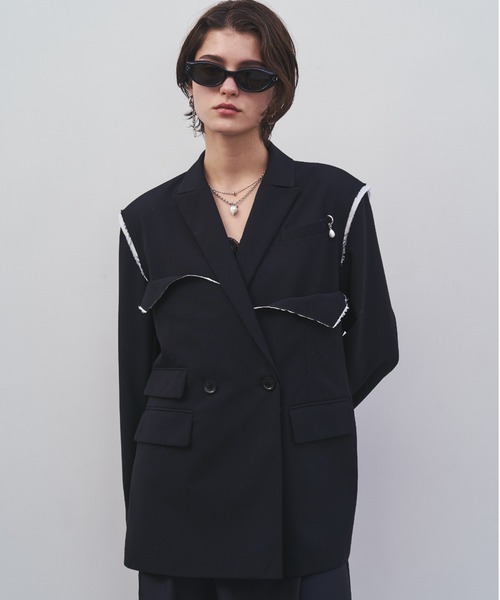 セール】OUTLINE TAILORED JACKET/アウトラインテーラードジャケット
