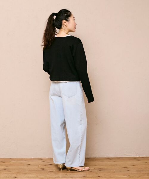 le.coeur blanc（ルクールブラン）の「《WEB限定アイテム》メタルボタンコンパクトカーディガン（カーディガン/ボレロ・レディース・ブルー/ブラック/ライトグリーン/アイボリー・38）」の18枚目の写真