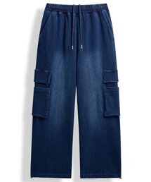 ALYSS（アリス）の「プレーンピグメントスウェットカーゴパンツ[ディープブルー]（スウェットパンツ）」