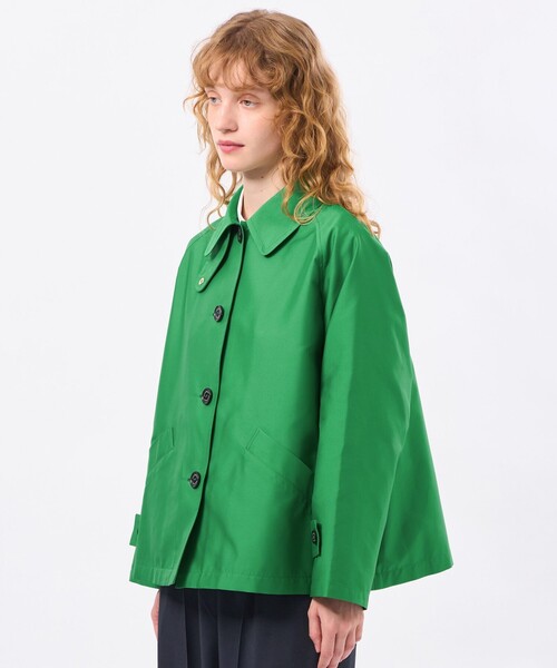 MACKINTOSH PHILOSOPHY(マッキントッシュ フィロソフィー)の「【WELBURY SHORT(ウェルベリーショート)】ダブルクロス製(トレンチコート・レディース・グリーン/ブラウン系その他4/ベージュ/ダークネイビー・38)」の3枚目の写真