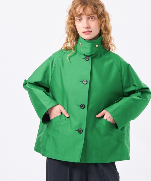 MACKINTOSH PHILOSOPHY(マッキントッシュ フィロソフィー)の「【WELBURY SHORT(ウェルベリーショート)】ダブルクロス製(トレンチコート・レディース・グリーン/ブラウン系その他4/ベージュ/ダークネイビー・38)」の6枚目の写真