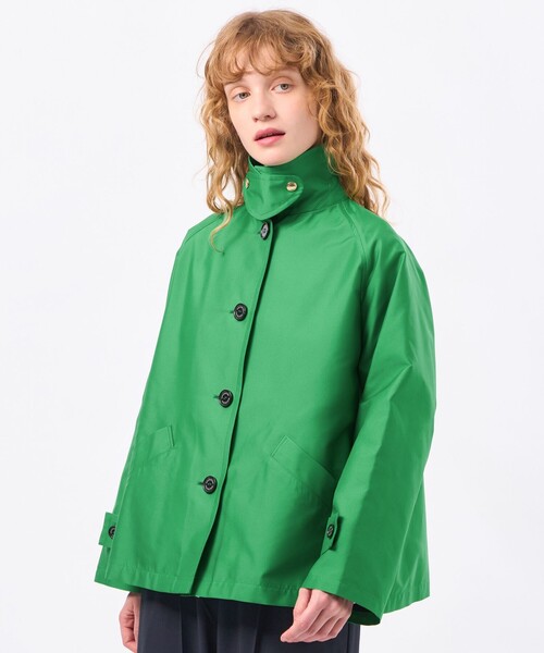 MACKINTOSH PHILOSOPHY(マッキントッシュ フィロソフィー)の「【WELBURY SHORT(ウェルベリーショート)】ダブルクロス製(トレンチコート・レディース・グリーン/ブラウン系その他4/ベージュ/ダークネイビー・38)」の7枚目の写真