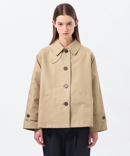 MACKINTOSH PHILOSOPHY(マッキントッシュ フィロソフィー)の「【WELBURY SHORT(ウェルベリーショート)】ダブルクロス製(トレンチコート・レディース・グリーン/ブラウン系その他4/ベージュ/ダークネイビー・38)」の13枚目の写真