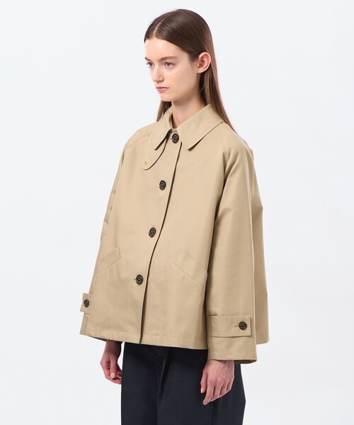 MACKINTOSH PHILOSOPHY(マッキントッシュ フィロソフィー)の「【WELBURY SHORT(ウェルベリーショート)】ダブルクロス製(トレンチコート・レディース・グリーン/ブラウン系その他4/ベージュ/ダークネイビー・38)」の14枚目の写真
