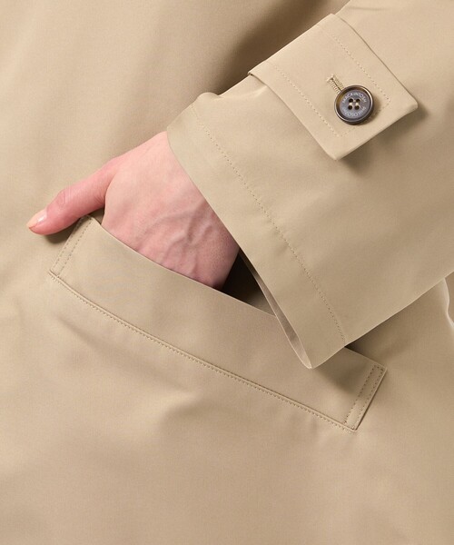 MACKINTOSH PHILOSOPHY(マッキントッシュ フィロソフィー)の「【WELBURY SHORT(ウェルベリーショート)】ダブルクロス製(トレンチコート・レディース・グリーン/ブラウン系その他4/ベージュ/ダークネイビー・38)」の18枚目の写真