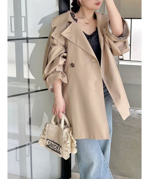 SNIDEL(スナイデル)の「ミドルトレンチコート(トレンチコート・レディース・カーキ/アイボリー・F)」の16枚目の写真