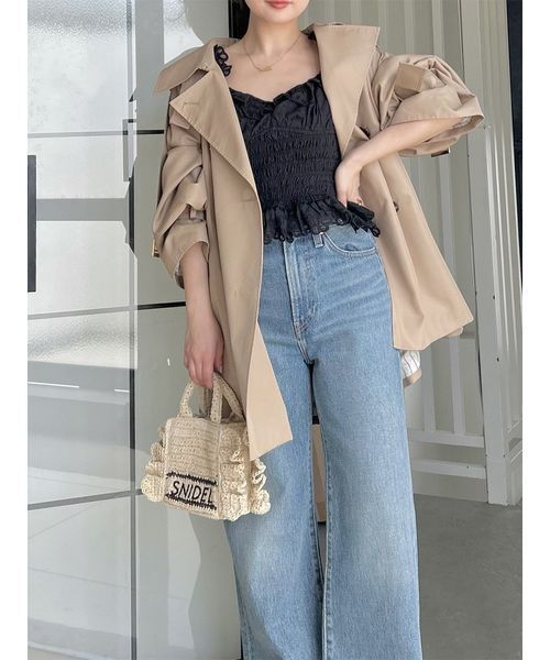 SNIDEL(スナイデル)の「ミドルトレンチコート(トレンチコート・レディース・カーキ/アイボリー・F)」の18枚目の写真