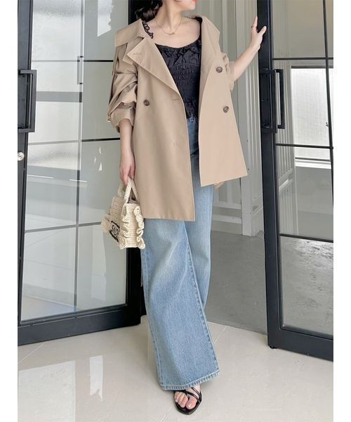 SNIDEL(スナイデル)の「ミドルトレンチコート(トレンチコート・レディース・カーキ/アイボリー・F)」の19枚目の写真