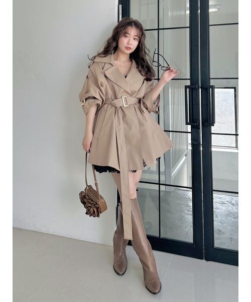 SNIDEL(スナイデル)の「ミドルトレンチコート(トレンチコート・レディース・カーキ/アイボリー・F)」の20枚目の写真