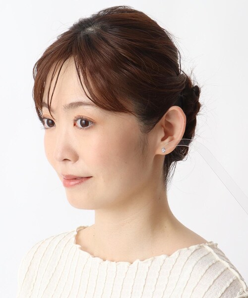 ITS'DEMO(イッツデモ)の「ドロップストーンピアス(ピアス(両耳用)・レディース・シルバー/ゴールド/ピンクゴールド・00)」の7枚目の写真
