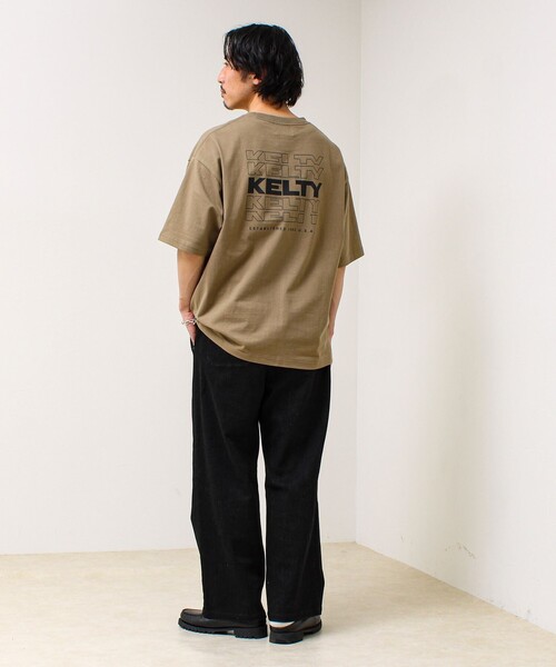 KELTY(ケルティ)の「【KELTY×GLOSTER】別注 バックタイポロゴT(Tシャツ/カットソー・メンズ・グレイッシュベージュ/ブラック/杢グレー/オフホワイト/チャコールグレー/ネイビー・S/M/L)」の19枚目の写真