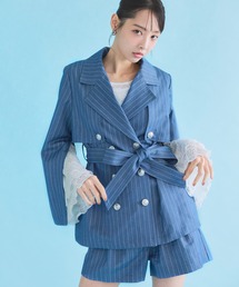 REDYAZEL（レディアゼル）の「【セットアップ可能】2WAYエンブレムボタンミドルトレンチコート（トレンチコート）」