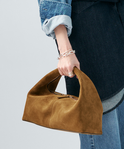 FRENZLAUER（フランツロアー）の「FRENZLAUER フランツロアー Panier Baguette SUEDE 別注（ハンドバッグ・レディース・ベージュ・FREE）」の3枚目の写真