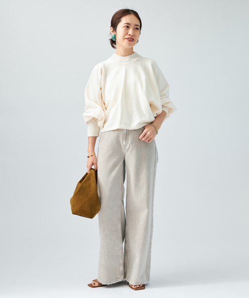 FRENZLAUER（フランツロアー）の「FRENZLAUER フランツロアー Panier Baguette SUEDE 別注（ハンドバッグ・レディース・ベージュ・FREE）」の4枚目の写真