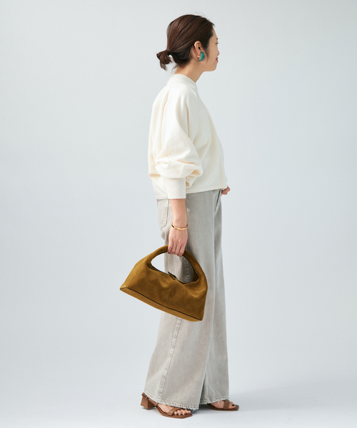 FRENZLAUER（フランツロアー）の「FRENZLAUER フランツロアー Panier Baguette SUEDE 別注（ハンドバッグ・レディース・ベージュ・FREE）」の5枚目の写真