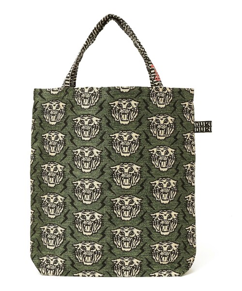 BINDU（ビンドゥー）の「BINDU: A4 デザイン ジャカード トート バッグ（トートバッグ・レディース・キャメル/ブルー/グリーン・ONE SIZE）」の2枚目の写真