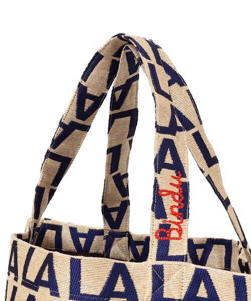 BINDU（ビンドゥー）の「BINDU: A4 デザイン ジャカード トート バッグ（トートバッグ・レディース・キャメル/ブルー/グリーン・ONE SIZE）」の12枚目の写真