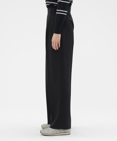 MARGARET HOWELL（マーガレットハウエル）の「FINE WOOL POPLIN（その他パンツ・レディース・ブラック・2/1）」の2枚目の写真