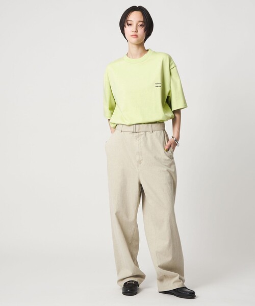 CITEN(シテン)の「<CITEN>ベルテッドウォッシュツイルパンツ(スラックス・メンズ・ダークグレー/ベージュ・L/M/S)」の1枚目の写真