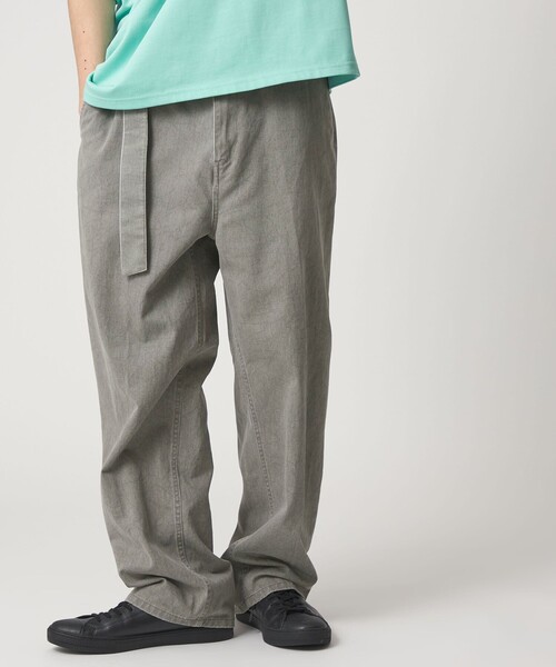 CITEN(シテン)の「<CITEN>ベルテッドウォッシュツイルパンツ(スラックス・メンズ・ダークグレー/ベージュ・L/M/S)」の10枚目の写真