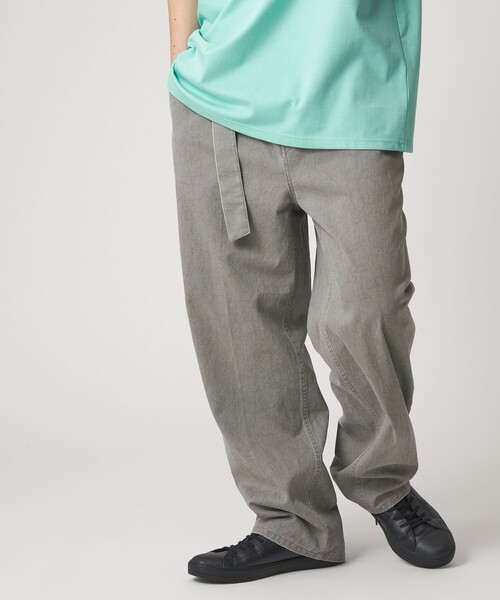 CITEN(シテン)の「<CITEN>ベルテッドウォッシュツイルパンツ(スラックス・メンズ・ダークグレー/ベージュ・L/M/S)」の11枚目の写真
