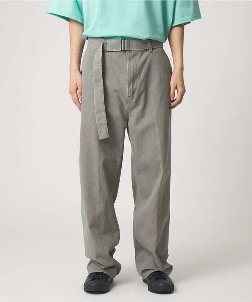 CITEN(シテン)の「<CITEN>ベルテッドウォッシュツイルパンツ(スラックス・メンズ・ダークグレー/ベージュ・L/M/S)」の16枚目の写真