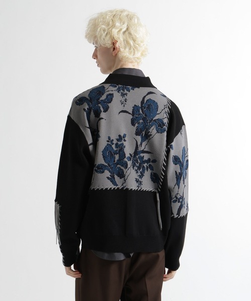 HARE(ハレ)の「パッチワークガラニットシャツ(HARE)(ニット/セーター・メンズ・グレー/ブラック・FREE)」の9枚目の写真