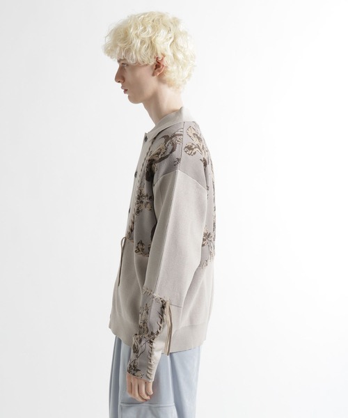 HARE(ハレ)の「パッチワークガラニットシャツ(HARE)(ニット/セーター・メンズ・グレー/ブラック・FREE)」の14枚目の写真