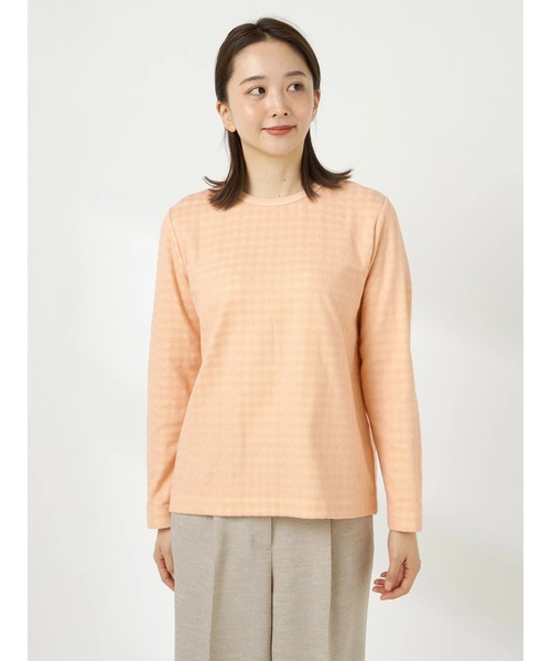 McGREGOR（マックレガー）の「ギンガムジャカードカットソー（Tシャツ/カットソー・レディース・ピンク系その他/ネイビー/サンドベージュ・M/L）」の3枚目の写真