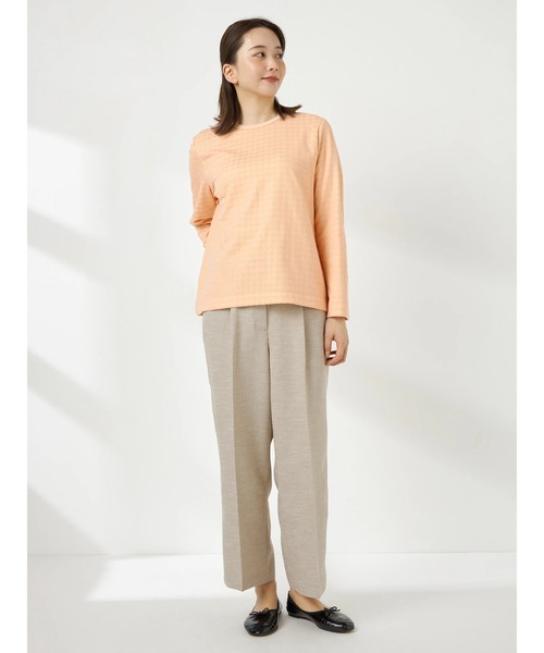 McGREGOR（マックレガー）の「ギンガムジャカードカットソー（Tシャツ/カットソー・レディース・ピンク系その他/ネイビー/サンドベージュ・M/L）」の5枚目の写真