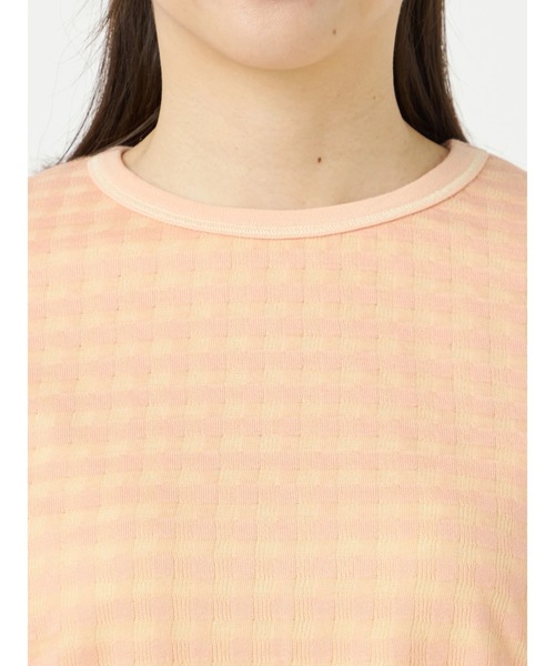 McGREGOR（マックレガー）の「ギンガムジャカードカットソー（Tシャツ/カットソー・レディース・ピンク系その他/ネイビー/サンドベージュ・M/L）」の8枚目の写真