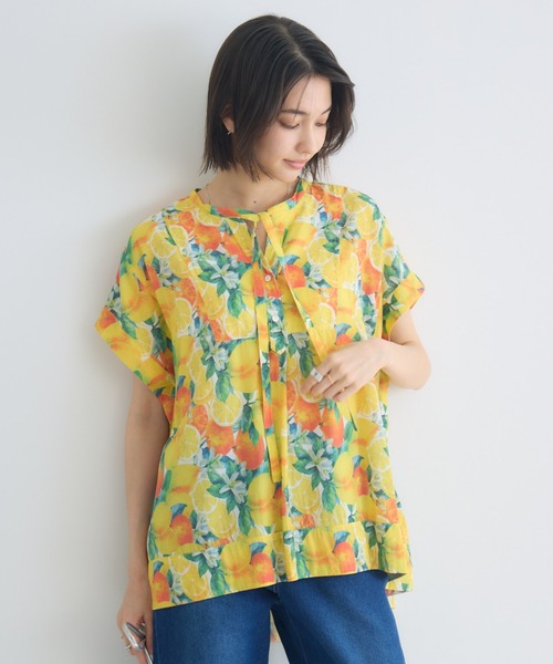 KATHARINE ROSS(キャサリンロス)の「【KATHARINE ROSS】アソートスカーフプリント半袖ブラウス(シャツ/ブラウス・レディース・イエロー/ピンク/グリーン・FREE)」の7枚目の写真