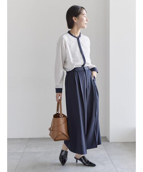 Te chichi(テチチ)の「フロントレースブラウス(シャツ/ブラウス・レディース・ミント/グレー/オフホワイト・F)」の5枚目の写真