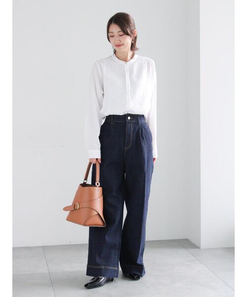 Te chichi(テチチ)の「フロントレースブラウス(シャツ/ブラウス・レディース・ミント/グレー/オフホワイト・F)」の7枚目の写真