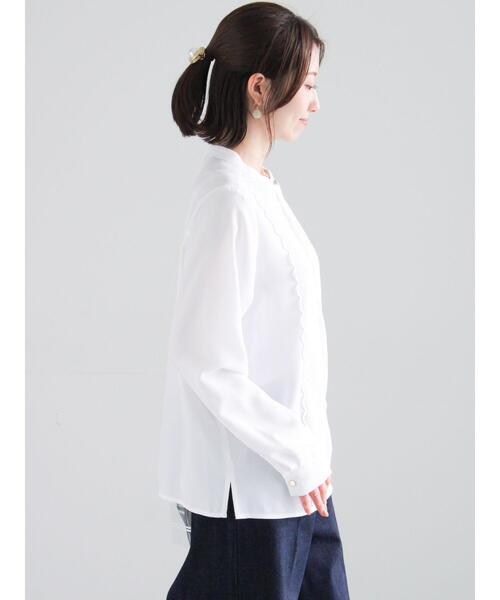 Te chichi(テチチ)の「フロントレースブラウス(シャツ/ブラウス・レディース・ミント/グレー/オフホワイト・F)」の11枚目の写真