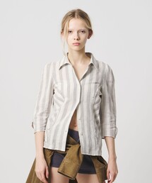 ATTISESSION（アティセッション）の「<ATTISESSION>コットン ギャザー 6分袖 シャツ（シャツ/ブラウス）」