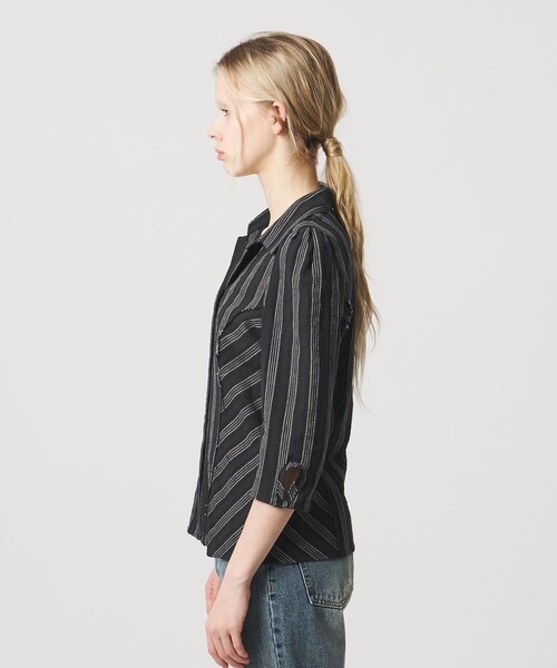 ATTISESSION（アティセッション）の「＜ATTISESSION＞コットン ギャザー 6分袖 シャツ（シャツ/ブラウス・レディース・ブラック/オフホワイト/その他3・FREE）」の15枚目の写真