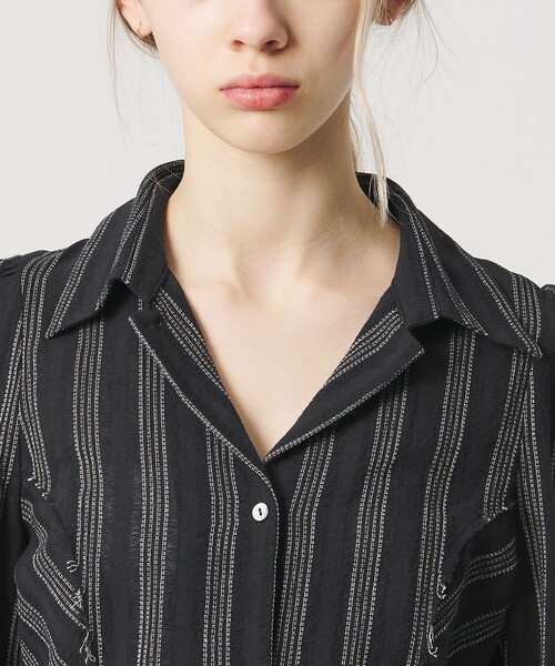 ATTISESSION（アティセッション）の「＜ATTISESSION＞コットン ギャザー 6分袖 シャツ（シャツ/ブラウス・レディース・ブラック/オフホワイト/その他3・FREE）」の17枚目の写真
